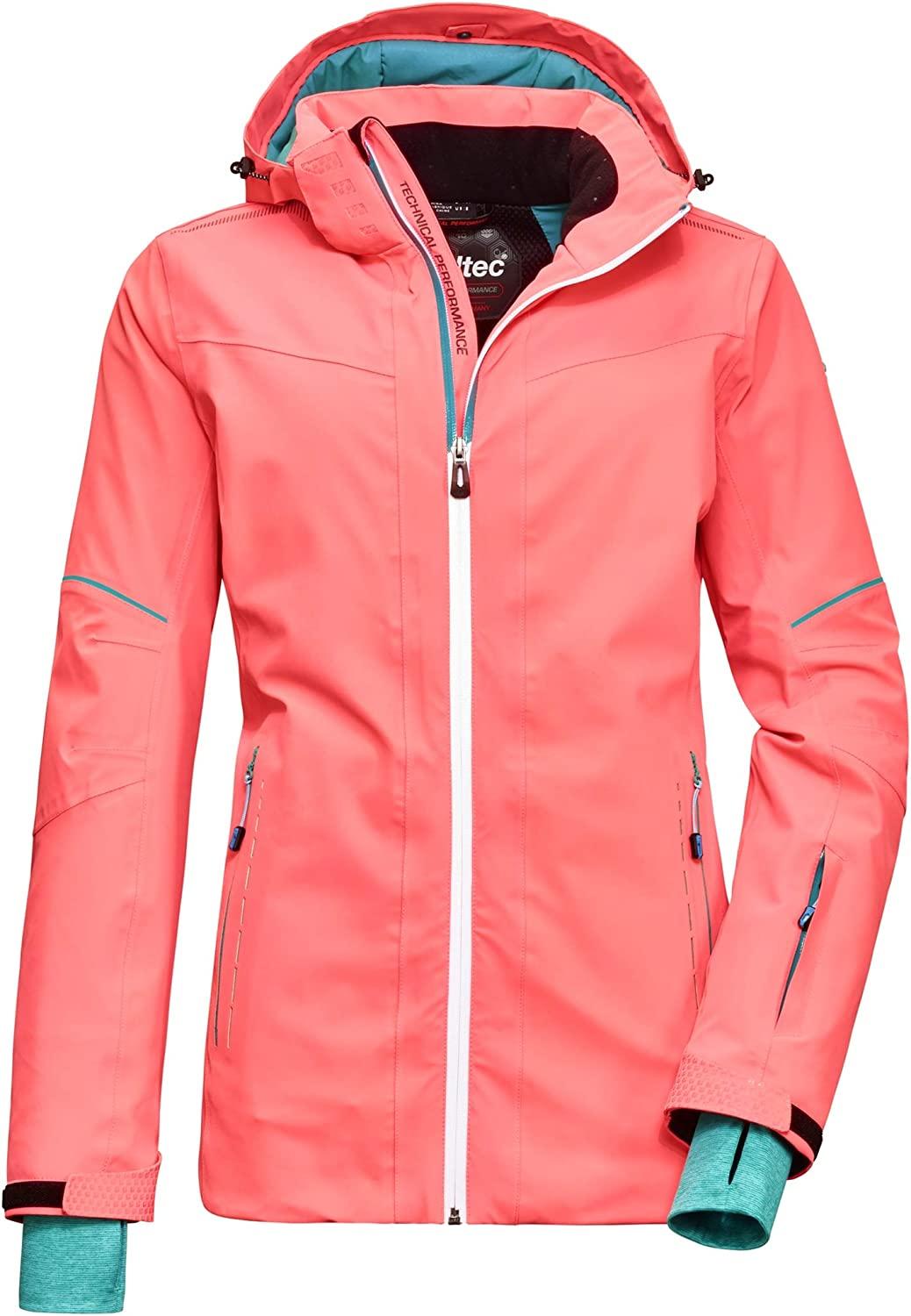 Women Snow Den Killtec Jacket Size:40 Kuopio - Color:Neon-Coral/Smaragdgrü̈n, Ski Jckt WMN Ski & A, Putzi\'s Sports